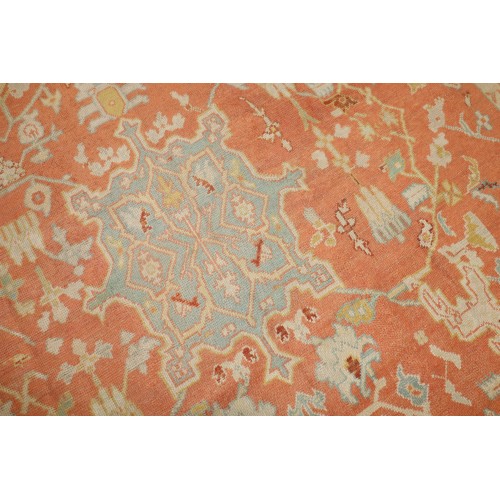 Orange Antique Turkish Oushak Rug No. j2557