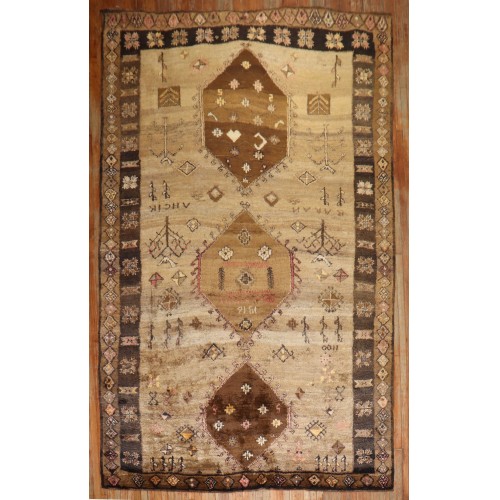 Brown Tribal Turkish Kars Rug No. j2676