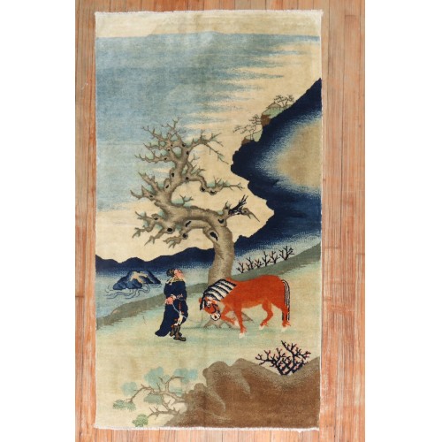 Tibetan Pictorial Wall Rug No. j2689