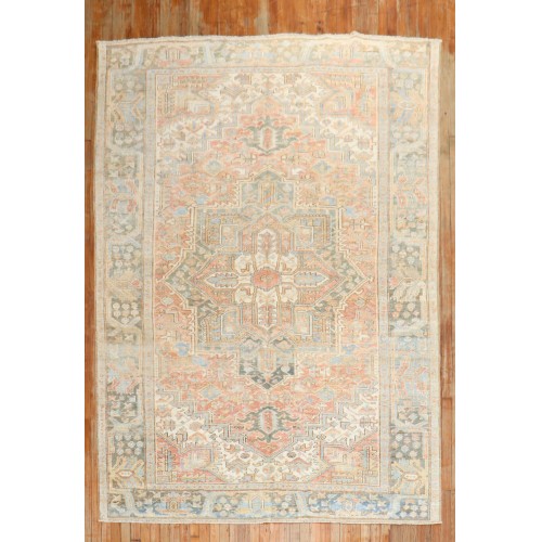 Pale Antique Persian Heriz Rug No. j2737