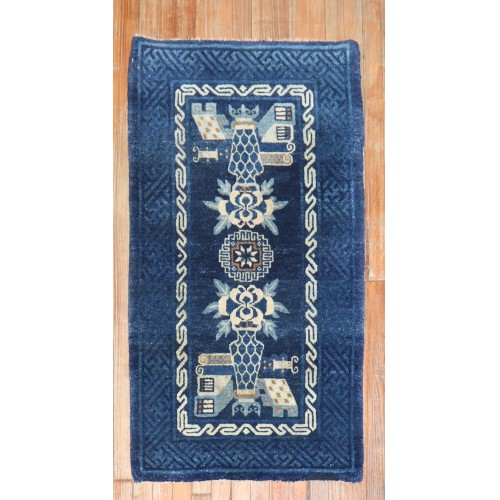 Blue Chinese Peking Small Rug No. j2759