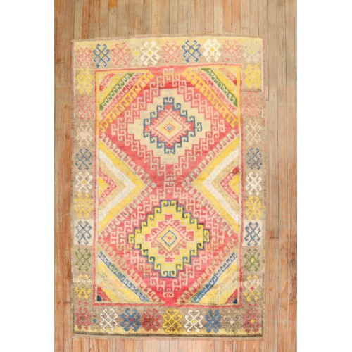 Dazzling Vintage Turkish Konya Rug No. j2853