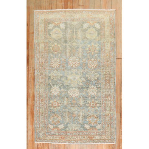 Muted Persian Malayer Throw Rug No. j2896