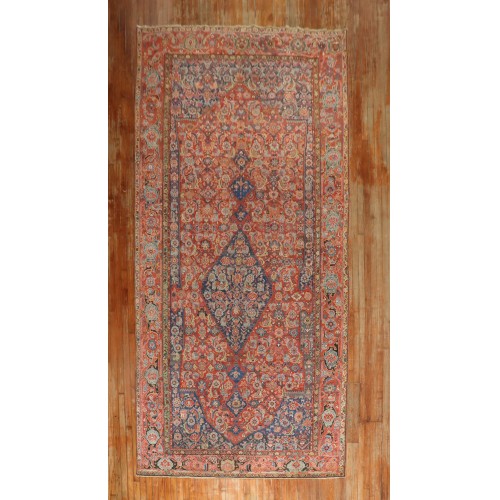 Red Blue Farahan Corridor Rug No. j2934