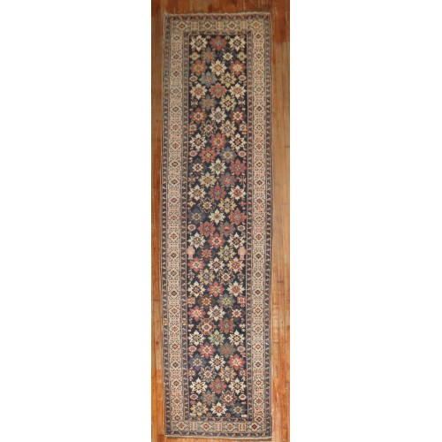 An Important Antique Snowflake Kuba Runner No. j2942