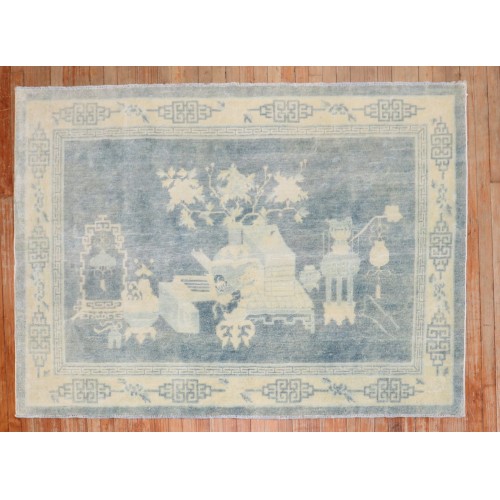 Light Blue Chinese Peking Rug No. j2959