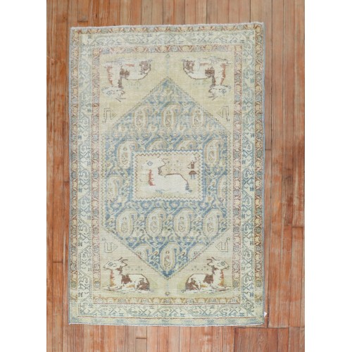 Antique Figurative Persian Malayer Rug No. j3003