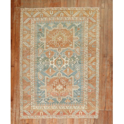 Antique Heriz Karadja Accent Rug No. j3013