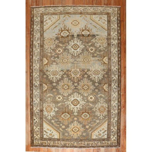 Pea Green Antique Persian Malayer Rug No. j3026