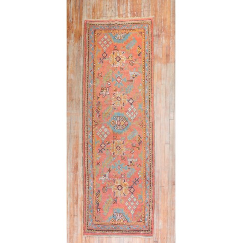 Antique Orange Oushak Runner No. j3055