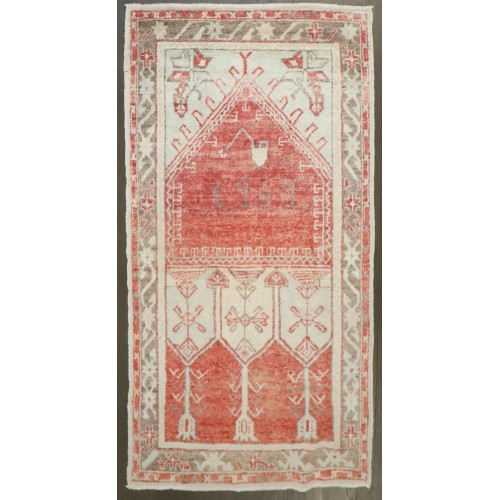 Turkish Prayer Rug Dated 1969 No. j3078