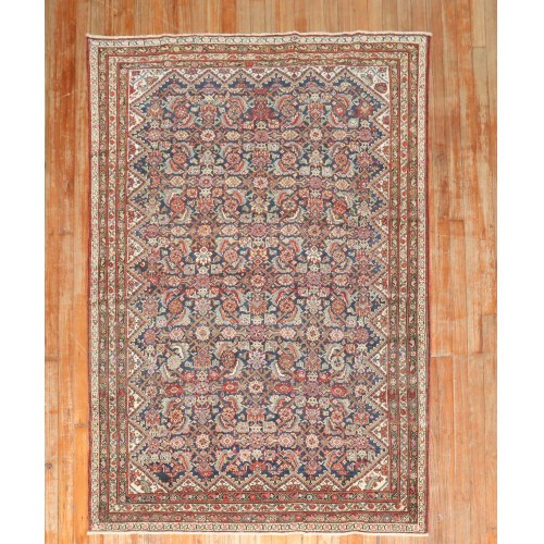 Navy Persian Herati Accent Rug No. j3106