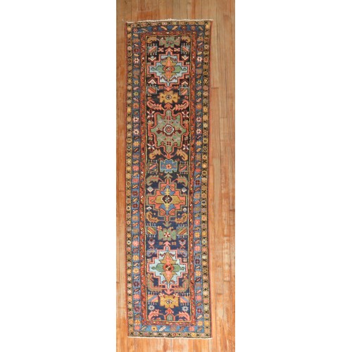 Narrow Antique Persian Heriz Runner No. j3148