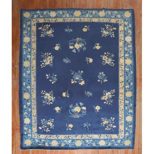 Blue Chinese Floral Peking Rug No. j3156