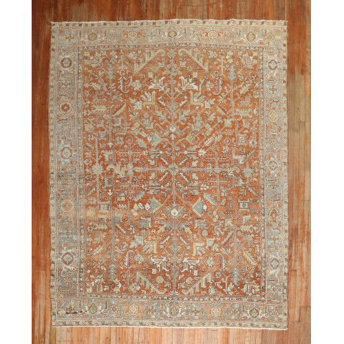 Rustic Antique Persian Heriz Rug No. j3185