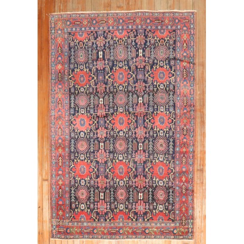 Navy Red Antique Senneh Rug No. j3195