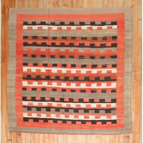 Square Antique Tribal Navajo Rug No. j3287