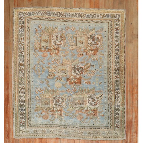 Blue Afshar Square Antique Rug No. j3305