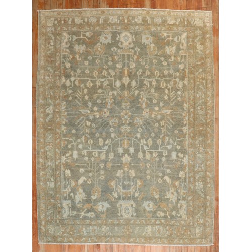 Green Brown Persian Malayer Rug No. j3311