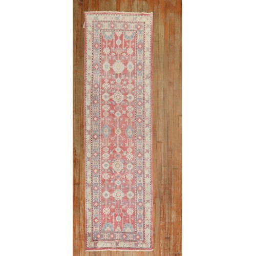 Vintage Stylized Turkestan Khotan Hallway Runner No. j3329
