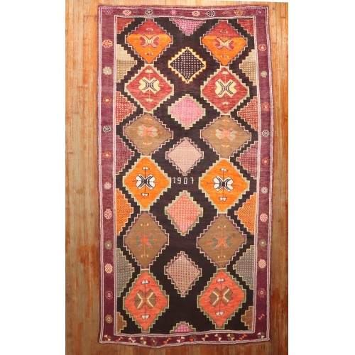 Kars Colorful Gallery size geometric Runner No. j3355