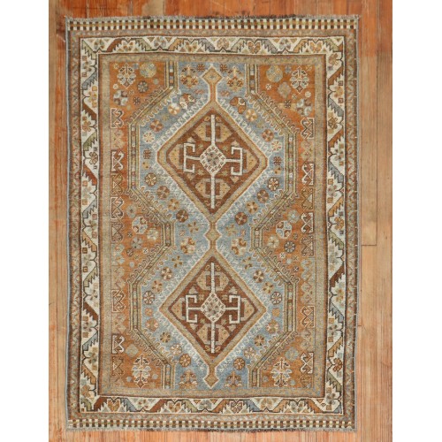 Persian Shiraz Tribal Throw Rug No. j3390