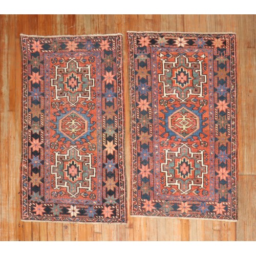 Pair of Antique Heriz Rugs No. j3404