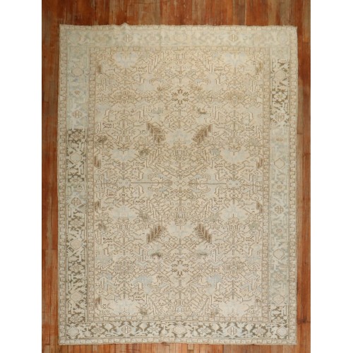 Neutral Vintage Persian Heriz No. j3415