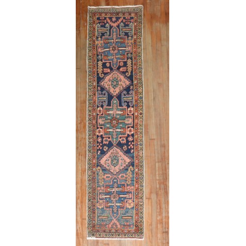 narrow Antique Heriz Runner No. j3428