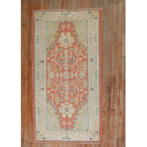 Orange Antique Turkish Oushak Rug No. j3429