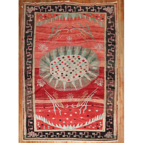 Dramatic Vintage Turkish Anatolian Rug No. j3452