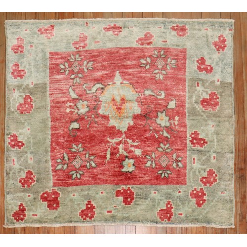 Red Square Turkish Rug No. j3453