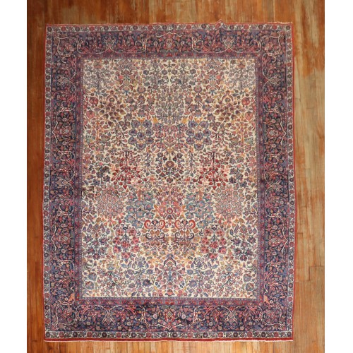 Antique Ivory Kashan Rug No. j3477