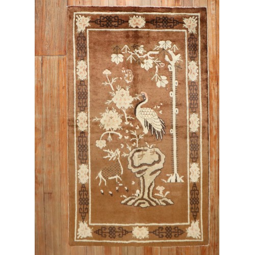 Brown Chinese Peking Rug No. j3526