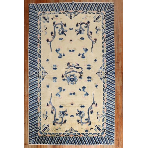 Chinese Dragon Vintage Rug No. j3551