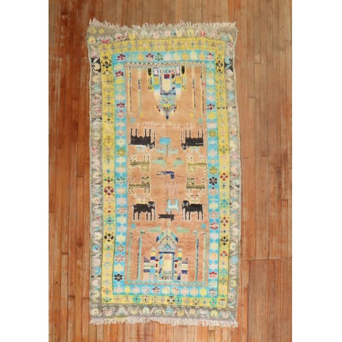 Moroccan Animal Pictorial Rug No. j3566