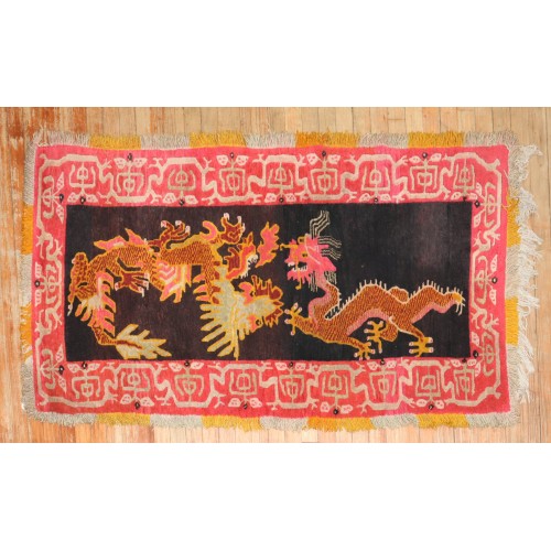 Wild Pictorial Tibetan Rug No. j3569