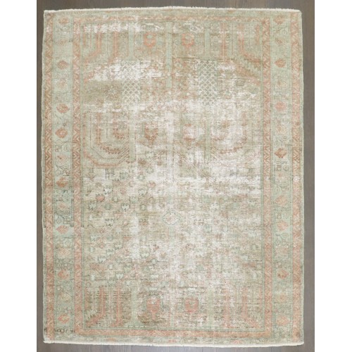 Antique Worn Square Persian Rug No. j3585