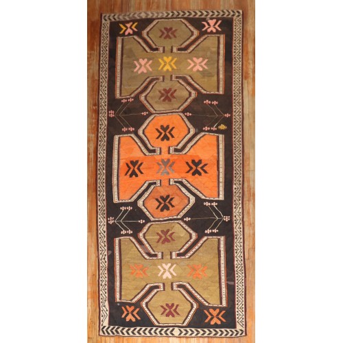 Vintage Large Scale Kars Kilim No. j3590