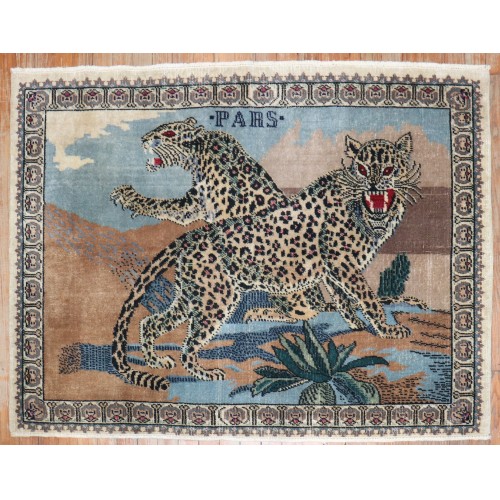 Vintage Turkish Jaguar Rug No. j3646