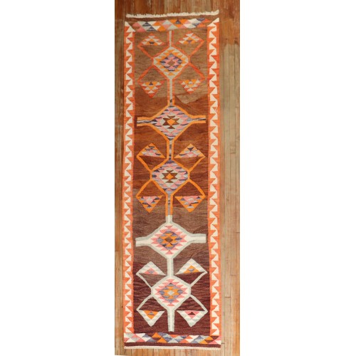 Geometric Turkish Kilim Runner No. j3650