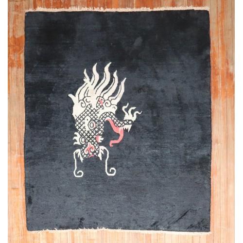 Square Tibetan Dragon Rug No. j3661