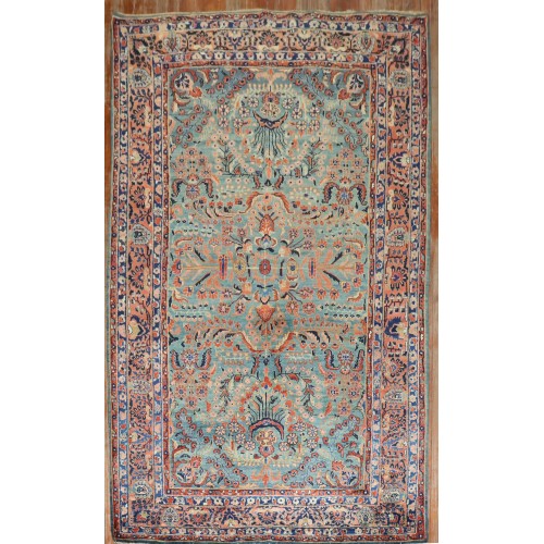 Jewel Green Antique Persian Sarouk Rug No. j3696