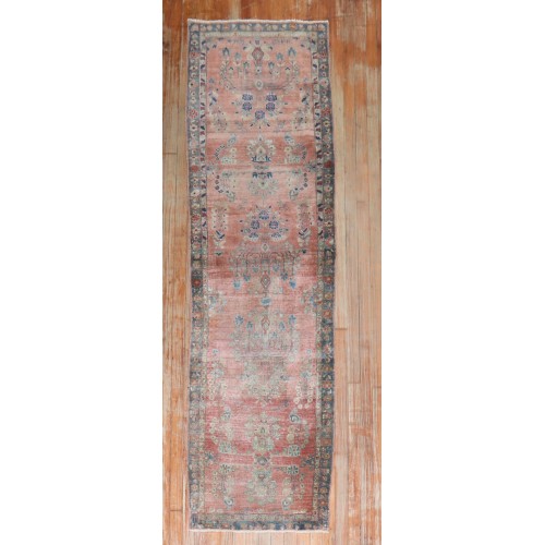 Narrow Antique Persian Kashan Runner No. j3709