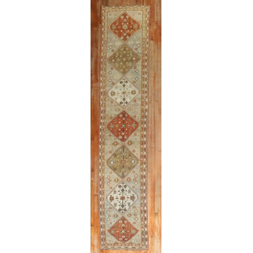 Kurd Bidjar Geometric Narrow Long Runner No. j3754