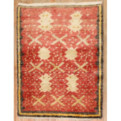 Small Square Turkish Red Rug No. j3760