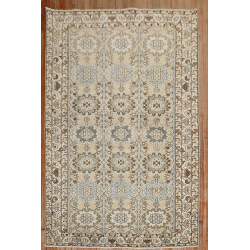 Neutral Vintage Persian Bakhtiari Rug No. j3777