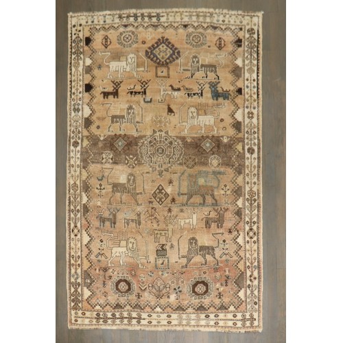 Folk Art Animal Gabbeh Rug No. j3805