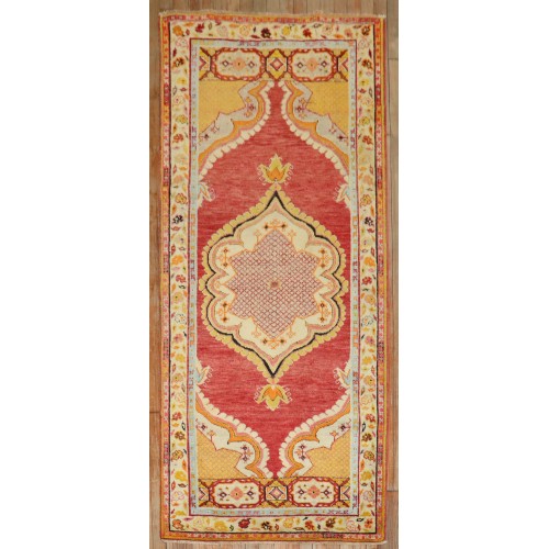 Formal Vintage Turkish Oushak Runner No. j3816