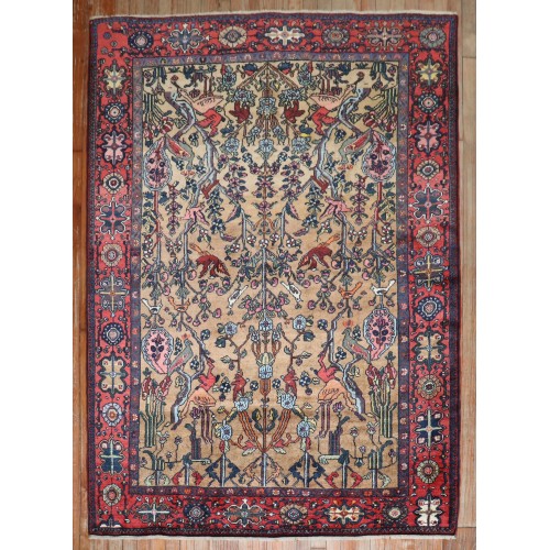 Antique Persian Kurd Pictorial Rug No. j3820